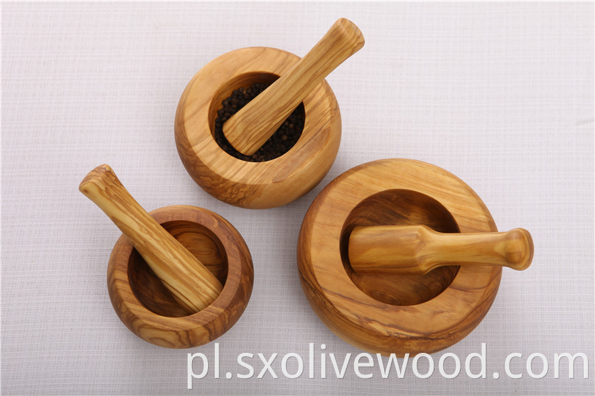 Olive Wood Mortar And Pestle